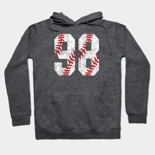 Vintage #98 Baseball Laces Baseball Mom Jersey Love Baseball Hoodie